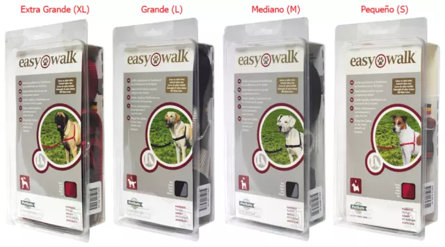 Harnais laisse EASY WALK chien promenade dressage différentes tailles couleurs