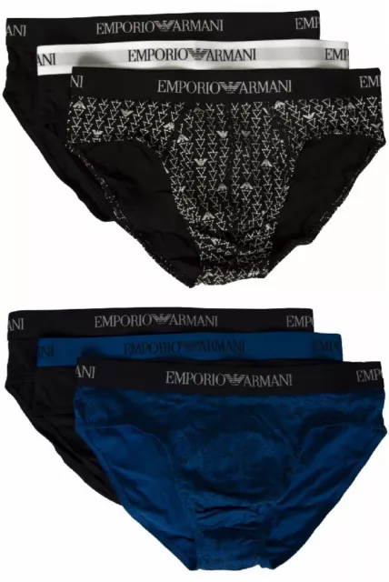 EMPORIO ARMANI men's briefs 3-piece pack elastic underpants stretch cotton under