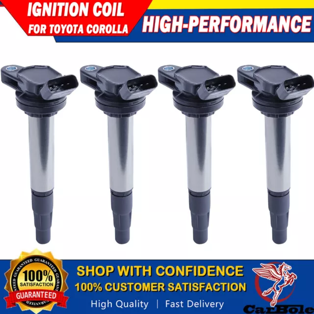 4 Pack Ignition Coil for Toyota Corolla ZRE152 1.8L 4cyl 100kW 2ZR-FE 2007-2014