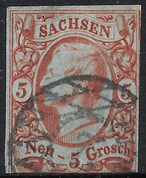 SACHSEN 1856... MiNr. 12a ...5 Ngr...BPP geprüft