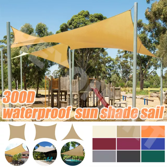 WATERPROOF SHADE SAIL Patio Awning Outdoor Garden Pool Sun Canopy ...