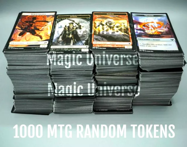 Mtg 1000 Tokens Assorted Card Lot! Magic: The Gathering