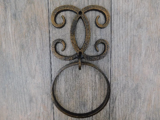 Iron Towel Ring, Modern Transitional Contemporary Bathroom Hardware decor, NEW