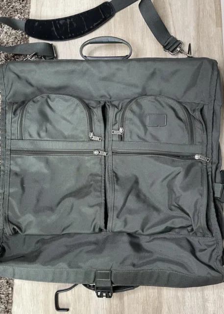 TUMI,  Green Bi Fold Garment Bag Travel Luggage.