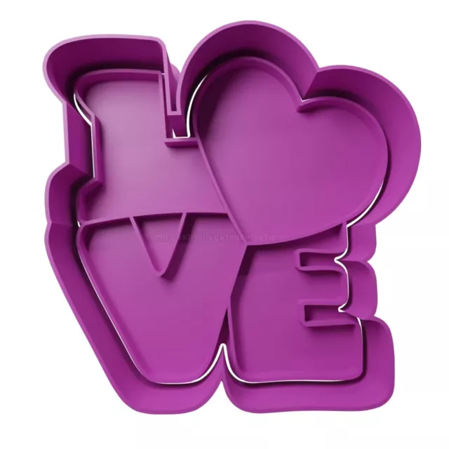 Love scritta  idea san valentino cookie cutter formina tagliabiscotti