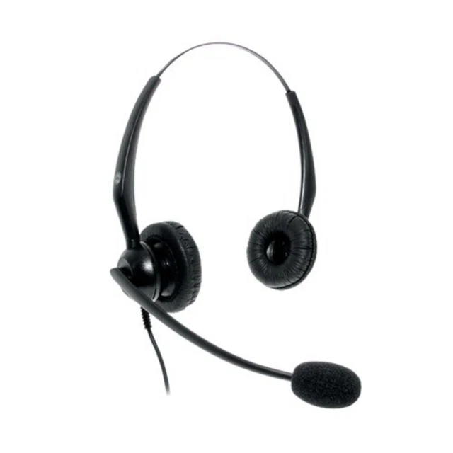 JPL JACPLUS Binaural Adjustable Headband RJ11 Connector Clothing Clip Black JAC-