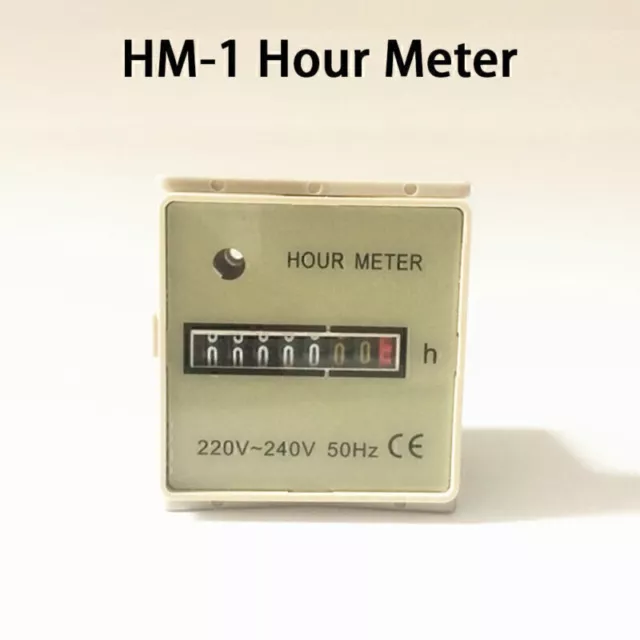 Universal Einbau Betriebsstundenzähler Stundenzähler mechanisch 220V-240V H H6C4