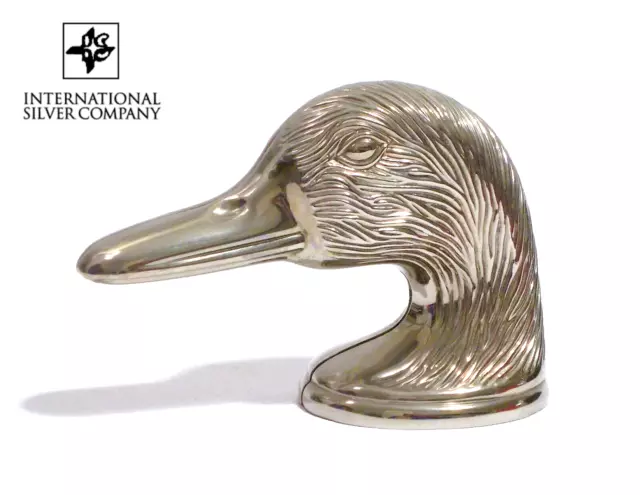 Apribottiglie Levatappi Testa D'anatra Duck Bottle Opener Metallo Silver Plated