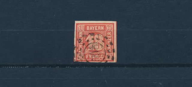 Bayern 18 Kreuzer Ziffer 1863 Michel 13 a signiert (S25372)