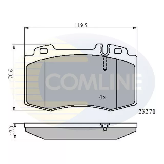 For Mercedes M-Class W163 ML 270 CDI Genuine Comline Front Brake Pads