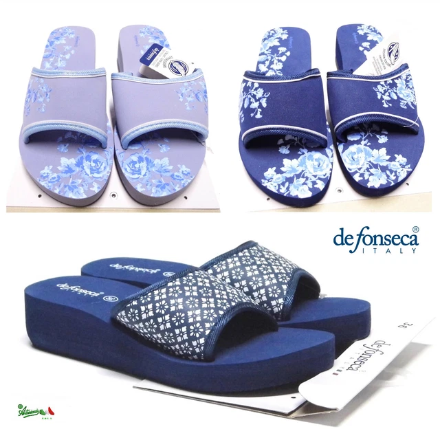 DE FONSECA CIABATTA pantofola donna zeppa media citt mare piscina