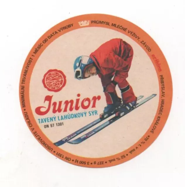 Czech Republic - Vintage Cheese Label - Pribina, Pribyslav - Junior