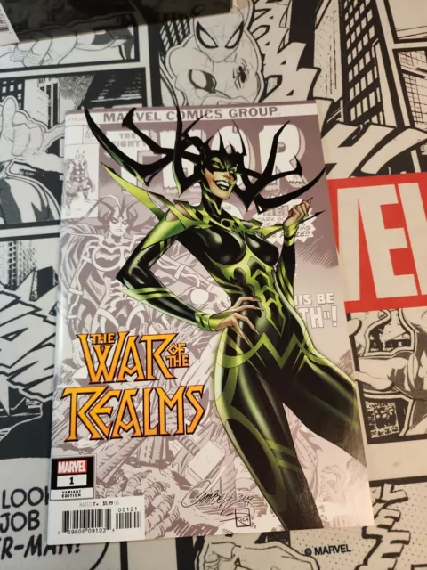 War of the Realms #1 Thor Variant Hela J. Scott Campbell VF-NM
