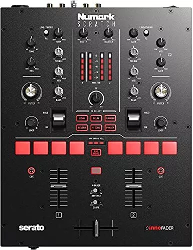 Numark Scratch Zweikanal DJ Scratch Mixer Serato Pro Audio Sound Schwarz DEFEKT