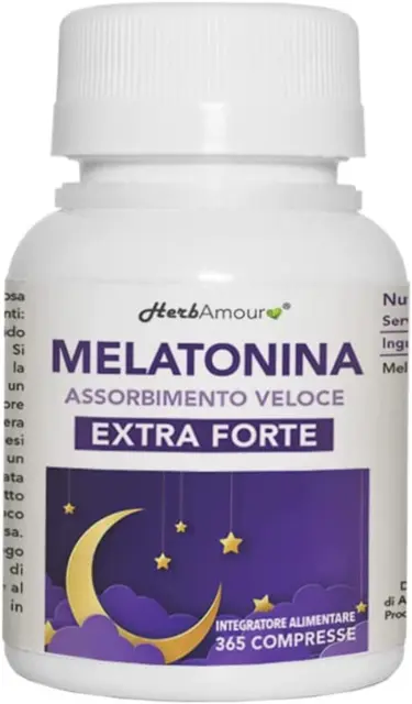 MELATONINA PURA EXTRA FORTE (Scorta per 12 Mesi) | Integratore per Dormire