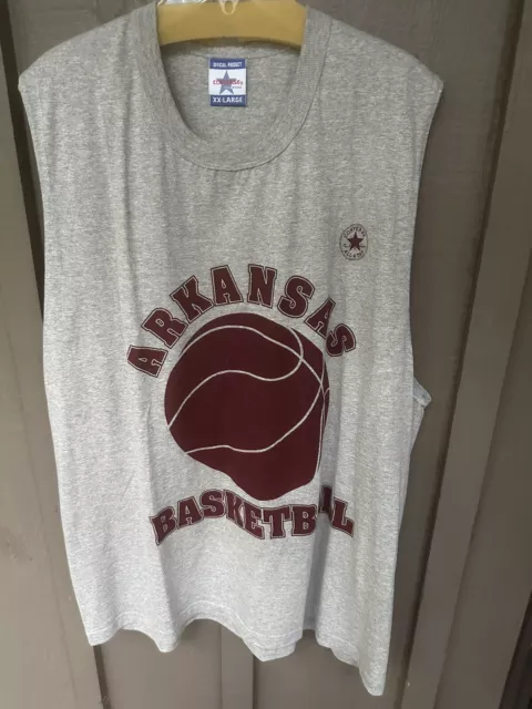 Vtg 1990 Todd Day Arkansas Razorback Basketball Practice Shooting Shirt Converse