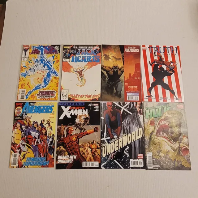 Vintage Lot 8 Marvel Comic Books X-Men Avengers Hulk Underworld Truth Darkhawk +