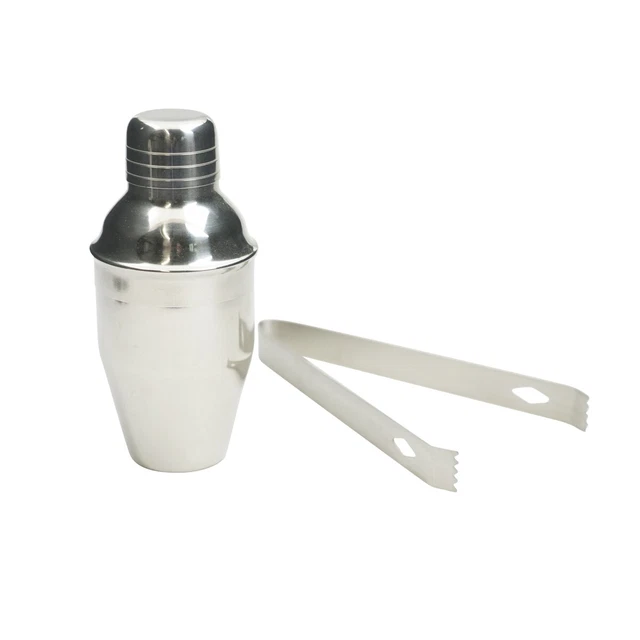 No Name Barset 3-Teilig Edlestahl 1x Mini-Shaker (0,15l) 1x Zange 1x Stirrer