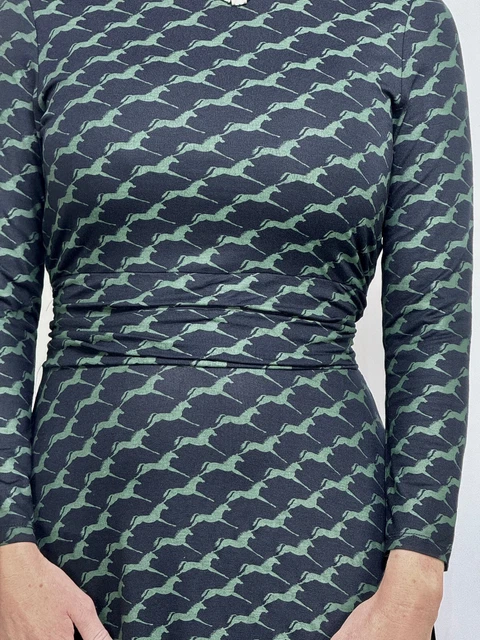 HOBBS DRESS 3/4SLV Jersey Bayview Horse Print Fit&Flare Tie  BackBelt(A162)RRP89 14.90 - PicClick UK