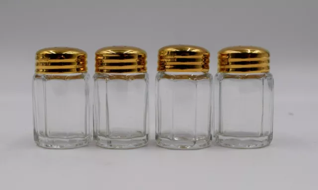 4 Cartier Sterling Silver Gilded Salt & Pepper Shakers, Signed