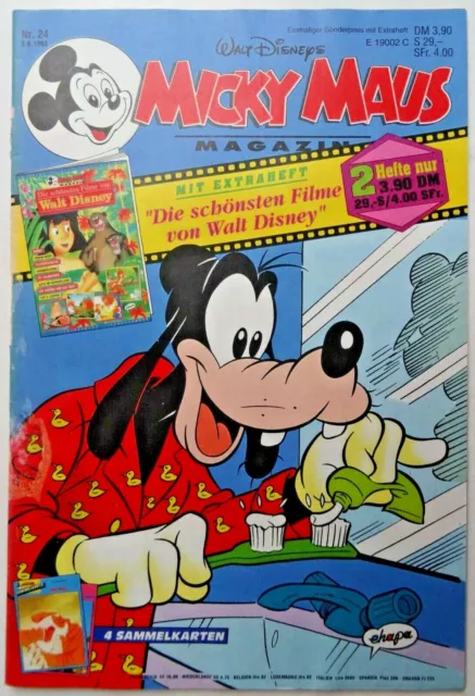 1 Micky Maus HeftNr. 24 aus 1993, Zustand 1-2, komplett mit Sonderheft