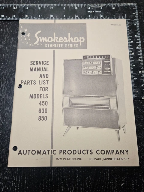 Smokeshop Starlite Series - Service Manual & Parts List - Models 450, 630, 850