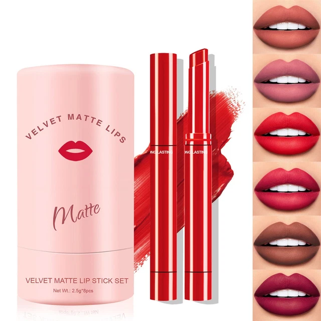 Portapenna rossetto facile da colorare tappetini velluto bocca rosso chiaro confezione lucidalabbra