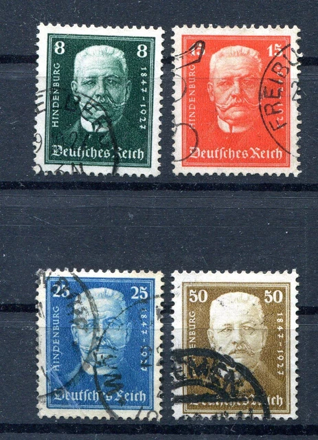 Deutsches Reich Nr. 403 - 406 gest. Hindenburg Geburtstag (#86004)