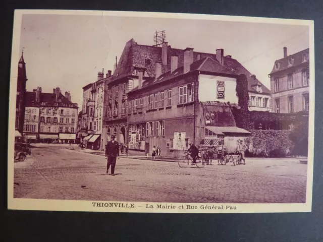 THIONVILLE Diedenhofen Moselle CPA 57 Town Hall and Rue du General Pau
