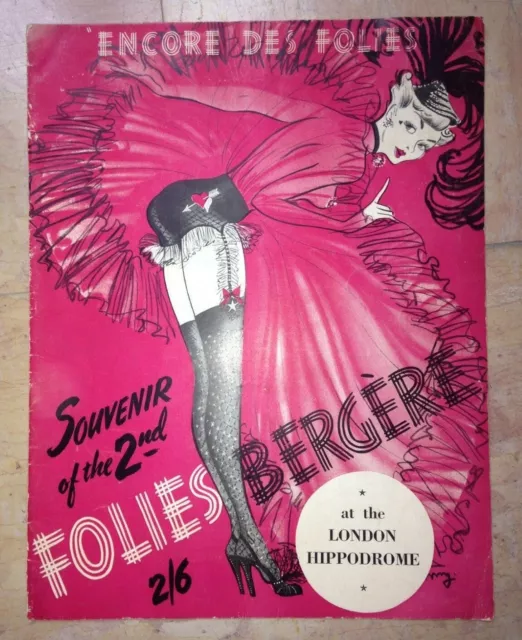 PROGRAMME 1951 Folies Bergère "Encore Des Folies" at the London Hippodrome"