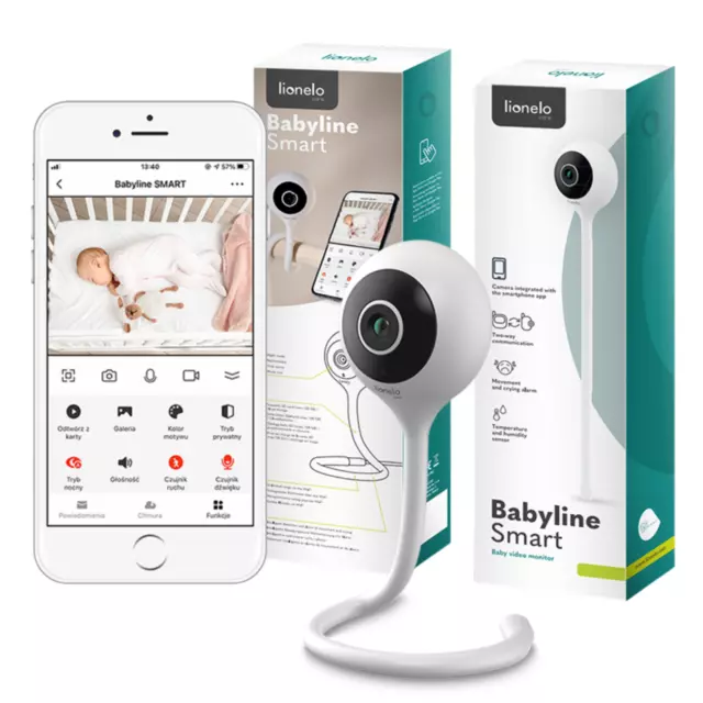 Babyphone mit Kamera Babyline Smart Baby Monitor Temperatur Mobile App Steuerung