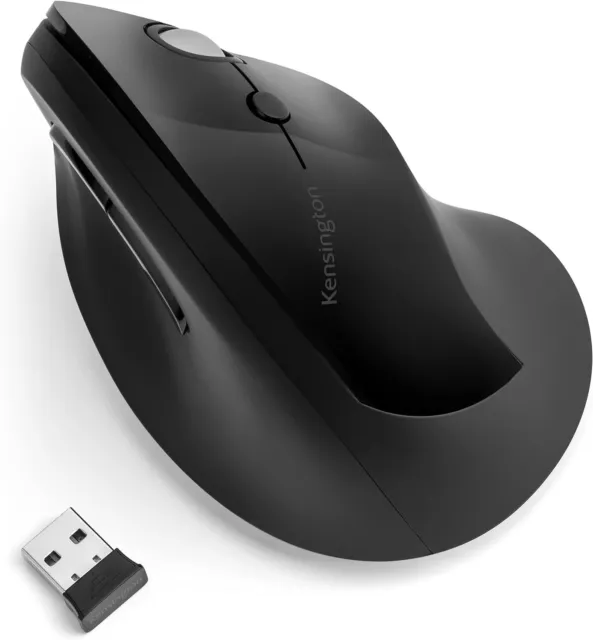 Kensington Pro Fit Ergo Vertical Wireless Mouse- Black