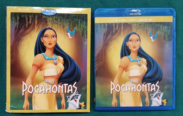 Disney Pocahontas Blu-Ray + DVD 1995/2016 Combo Set TESTED GUARANTEED WORKING