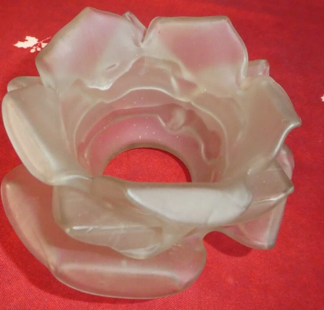 Ancienne tulipe pâte de verre forme de fleur fumé pour lustre lampe applique