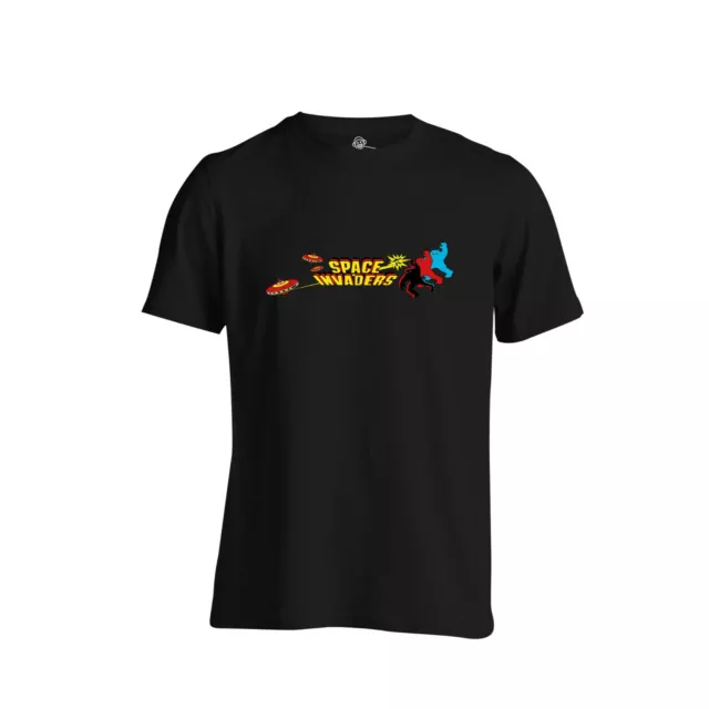 Space Invaders Arcade Coin Op Video Game Cabinet T Shirt Retro Classic