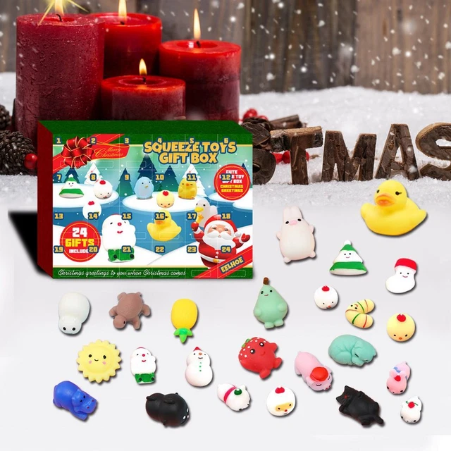 Calendario de Adviento Navidad Caja Ciega Descompresión Juguete Apretar Juguete Caja de Regalo