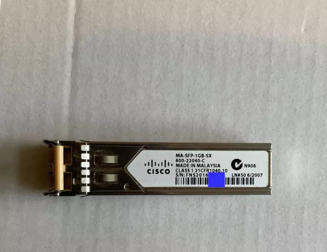 Cisco Meraki MA-SFP-1GB-SX SFP Transceiver w/ DOM Support, Warranty, 2 Available
