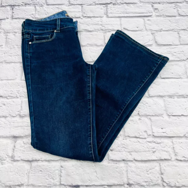 Paige Hidden Hills Bootcut Jeans Women's Size 30 Dark Wash Mid Rise Stretch