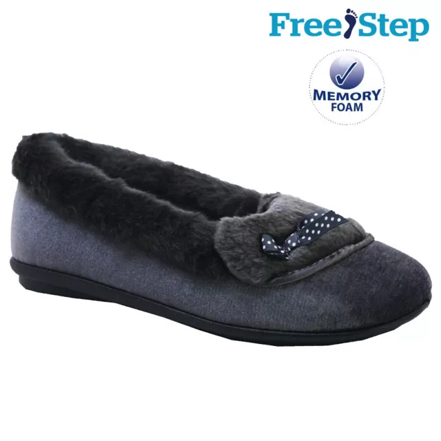 Ladies Memory Foam Warm Casual Slippers Shoes Slip Outdoor Walking Winter Size