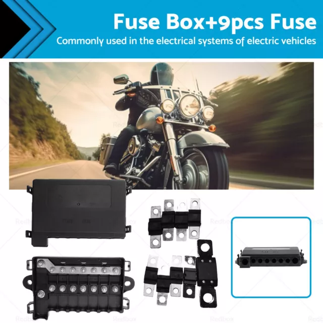 7 Way Multi Fuse Block Box Holder + 9PCS 12-32V FUSES INCLUDED Car Auto
