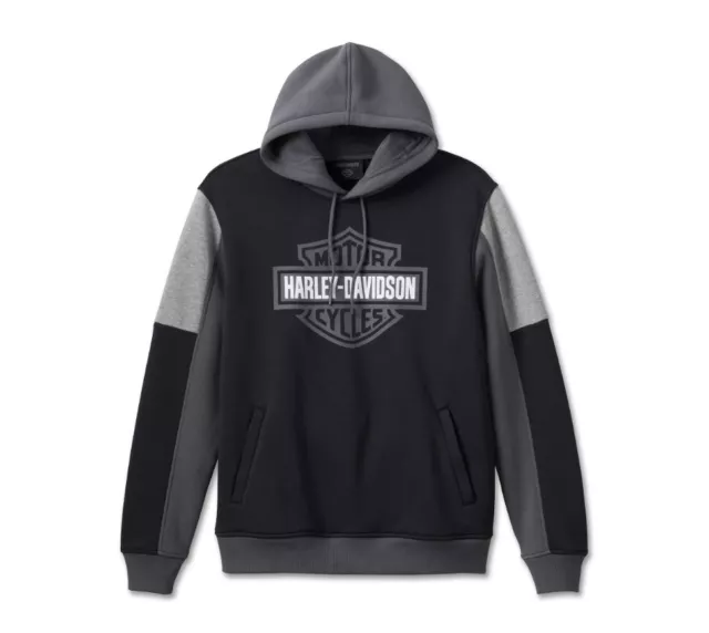 HARLEY-DAVIDSON Racing Bar & Shield Kapuzenhoodie Herren grau/schwarz