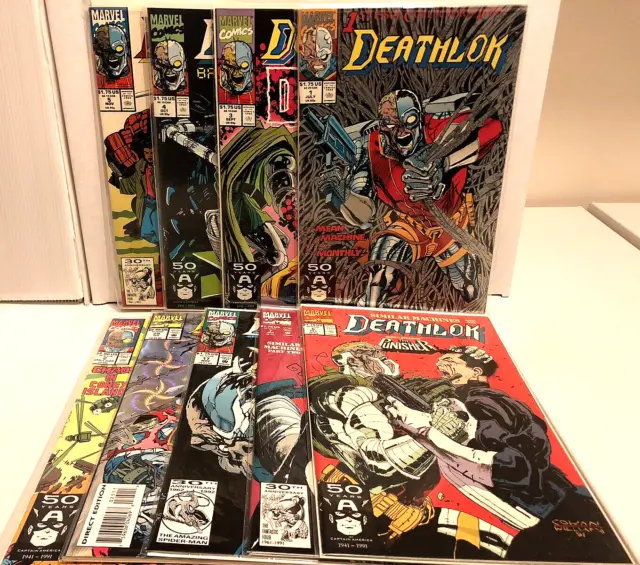 DEATHLOK (1991) Lot Of 9!  #1  *1st Ongoing*  Punisher  Wolverine  Foil  VF/NM