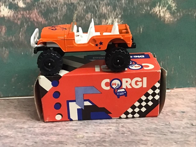 CORGI JUNIORS 4X4 Jeep Wrangler die-cast model from 1985. Orange Boxed ...