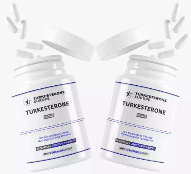 Turkesterone 10% Complex with Hydroxypropyl-β-Cyclodextrin - 2 Pack (120x500mg)