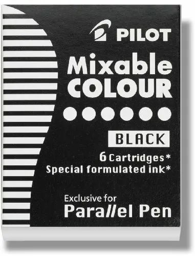 Pilot Parallel Pen Ink Refills for Calligraphy Pens, 6 Cartriges/Pack