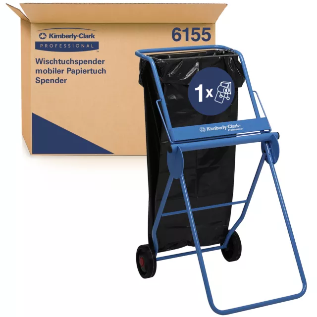 Kimberly-Clark Professional™ 6155 Wischtuchspender mobiler Rollenhalter - blau