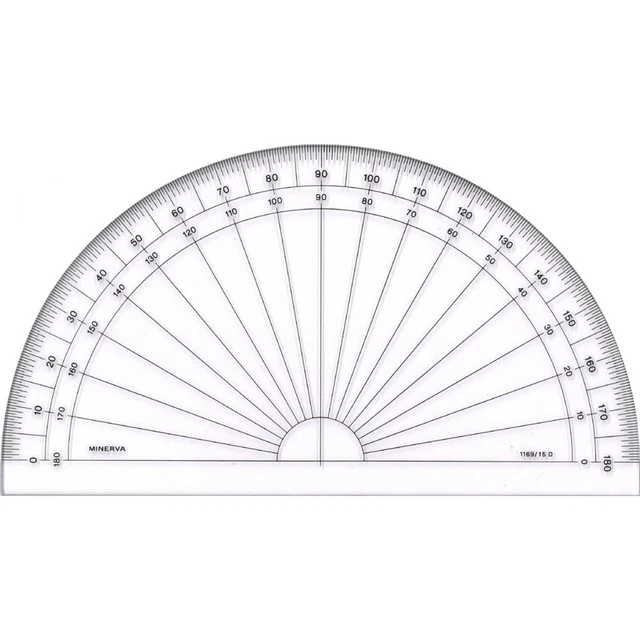 Halbkreis-Winkelmesser 'ALTUGLAS USINE' 180 Grad MINERVA 169151 (3613001691510)