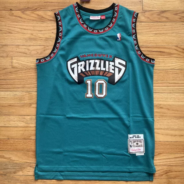 Mike Bibby Vancouver Grizzlies Jersey #10 Med L+2, Adidas Hardwood