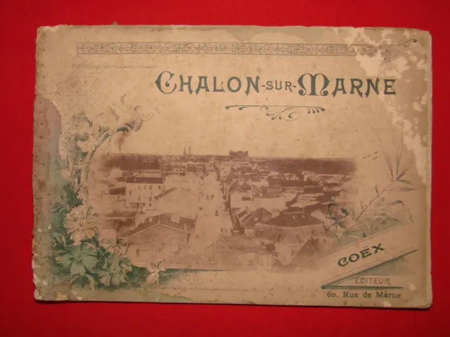 Chalon sur Marne Coëx Publisher 12 Antique Views - Champagne Chalons