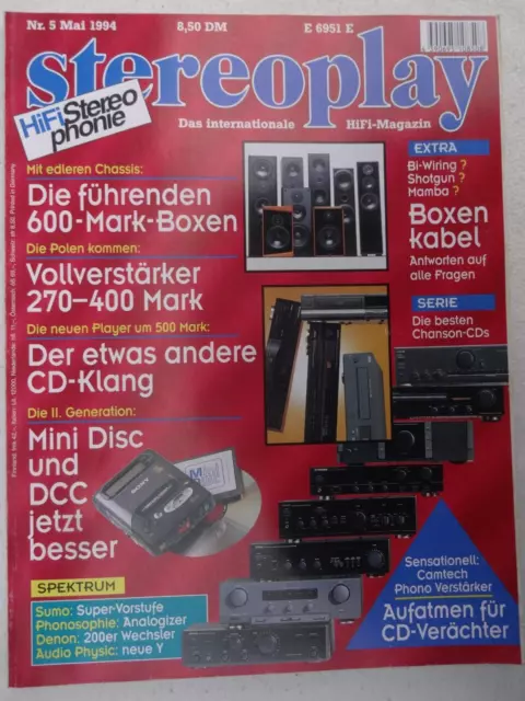 Stereoplay 5/94,Jvc Xm 1 Bk,Sony Mz E 2,R 2,Technics Rs Dc 8,Sl Pg 540 A,Kef Q50